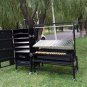 Large Santa Maria / Argentine Grill Charcoal BBQ Grill with Smoker + Kabob Rotisserie