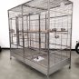 XL Stainless Steel Double Macaw Parrot Cockatoo Bird Breeder Pet Cage w/ Divider