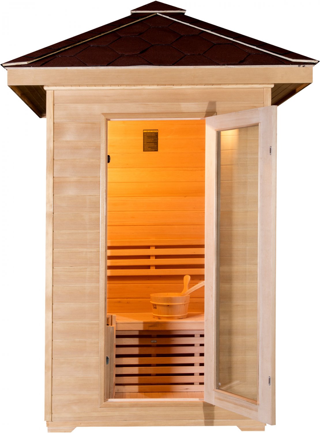 2 Person Outdoor Traditional Swedish Wet Dry Sauna Spa Canadian