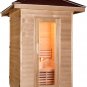 2 Person Outdoor Traditional Swedish Wet / Dry Sauna SPA Canadian Hemlock - 4.5KW Heater - 220V