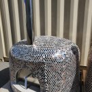 XL 46" Custom Mosaic Metallic Tile Brick Wood Fired Pizza Oven with Stainless Door + Vent