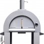 Outdoor Stainless Artisan Wood-Fired Charcoal Pizza Bread Oven BBQ Grill - Stainless Top