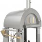 Dual Fuel Wood-Fired Propane Gas Charcoal Stainless Steel Pizza Oven Grill + Cover