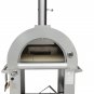 Dual Fuel Wood-Fired Propane Gas Charcoal Stainless Steel Pizza Oven Grill + Cover