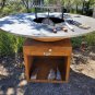 XL SIZE CORTEN Steel Outdoor Wood / Charcoal Hibachi BBQ Grill Kitchen Fire Pit 59"