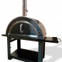 44" XL Wood Fired Outdoor BLACK Stainless Steel Pizza Oven BBQ Grill