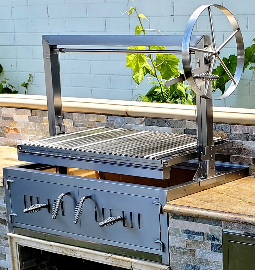 Built In Stainless Steel Outdoor Charcoal BBQ Parrilla Santa Maria