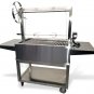Stainless Steel Outdoor Charcoal BBQ Parrilla Santa Maria / Argentine Grill Spit with Cart