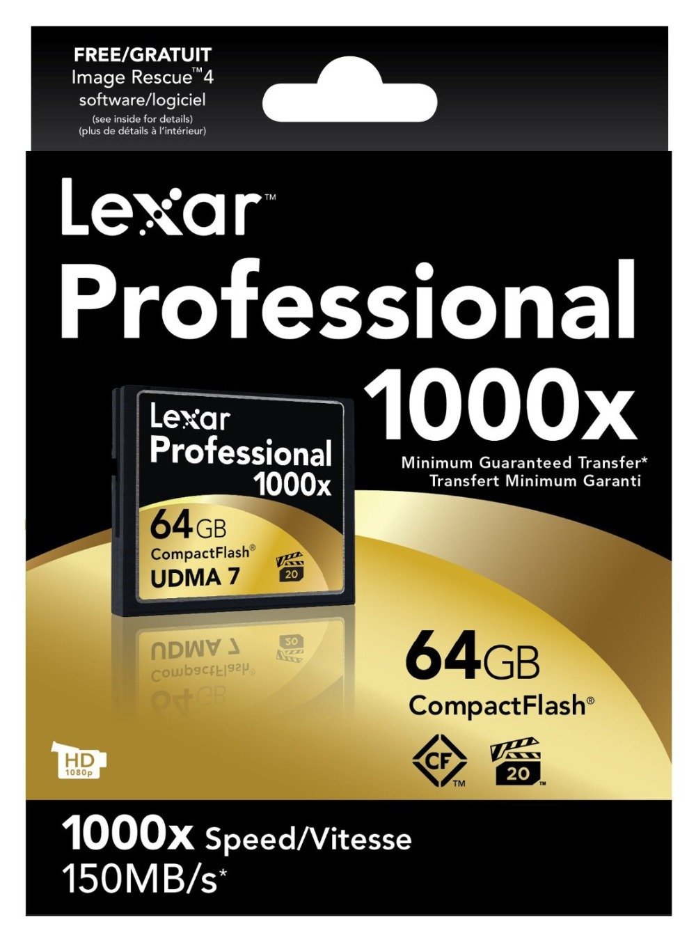 Lexar Professional 64GB 150MB/s 1000x CF memory card UDMA 7 for digital camera