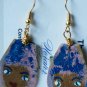 Earrings For Girls, Hand-painted leather earrings