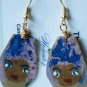Earrings For Girls, Hand-painted leather earrings