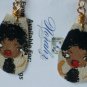 Earrings For Girls, Hand-painted leather earrings