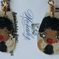 Earrings For Girls, Hand-painted leather earrings