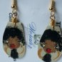 Earrings For Girls, Hand-painted leather earrings