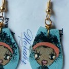 Earrings For Girls, Hand-painted leather earrings