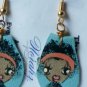 Earrings For Girls, Hand-painted leather earrings