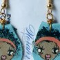 Earrings For Girls, Hand-painted leather earrings