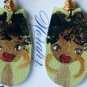 Earrings For Girls, Hand-painted leather earrings