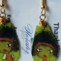 Earrings For Girls, Hand-painted leather earrings