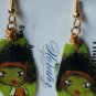Earrings For Girls, Hand-painted leather earrings