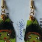 Earrings For Girls, Hand-painted leather earrings