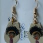 Earrings For Girls, Hand-painted leather earrings
