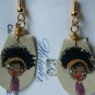 Earrings For Girls, Hand-painted leather earrings