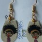 Earrings For Girls, Hand-painted leather earrings
