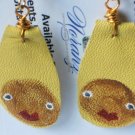 Earrings For Girls, Hand-painted leather earrings