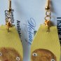 Earrings For Girls, Hand-painted leather earrings