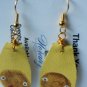 Earrings For Girls, Hand-painted leather earrings