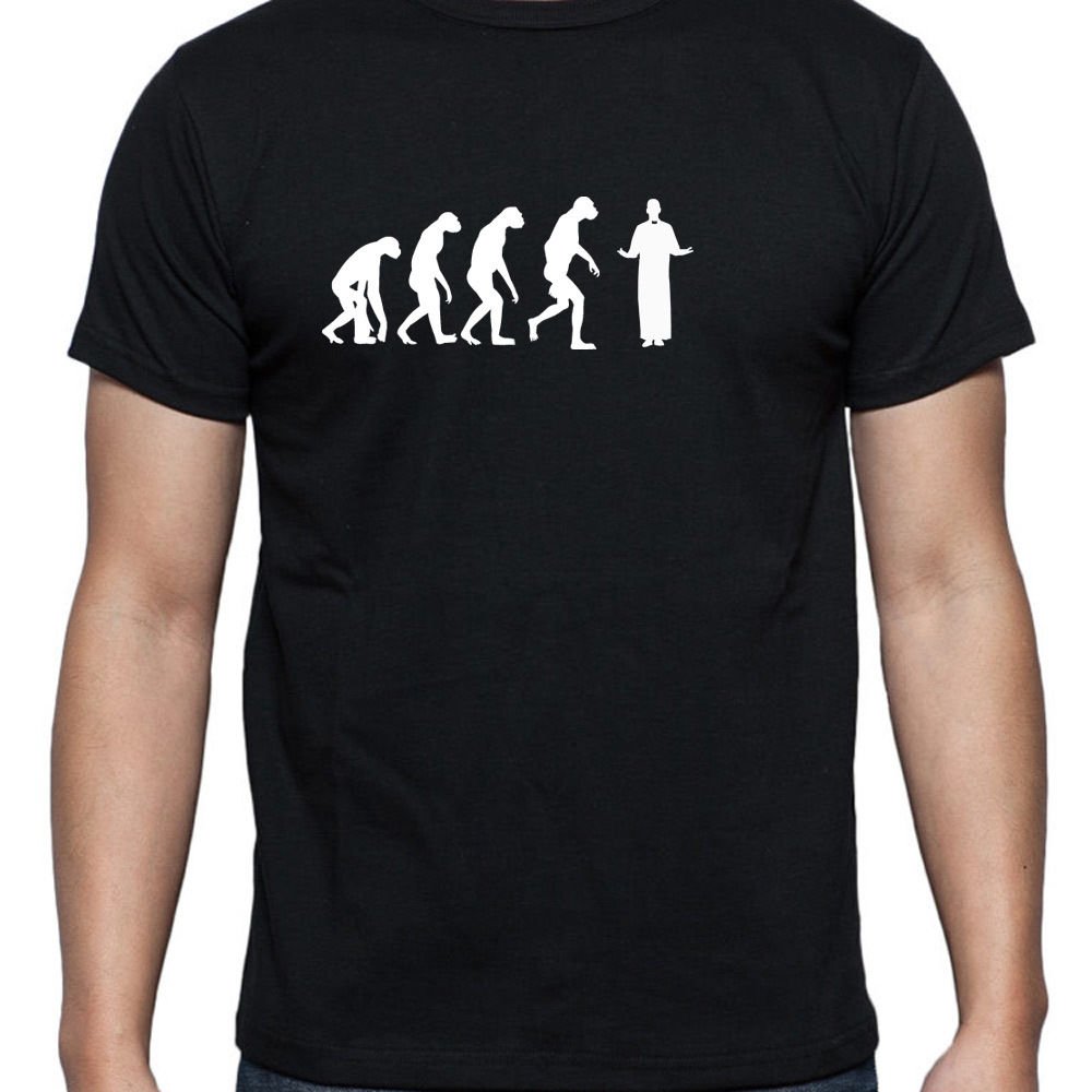 EVOLUTION OF VICAR TSHIRT T SHIRT XL XXL XXXL PRIEST MONK VESTMENTS DOG COLLAR