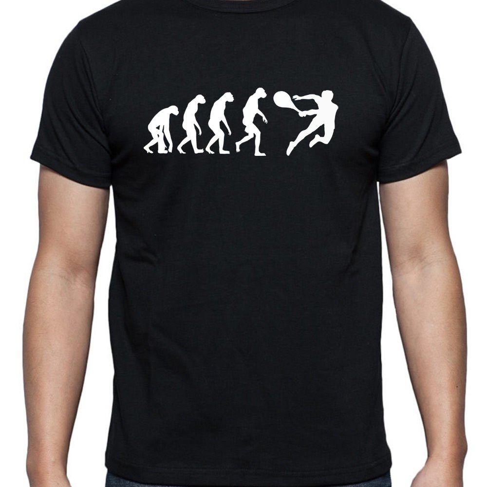 EVOLUTION OF TENNIS TSHIRT T SHIRT XL XXL XXXL BALLS GRIPS SHOES ...