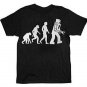 EVOLUTION OF GOLF BUGGY TSHIRT T SHIRT XL XXL XXXL CART TROLLEY GOLFER PUTTER