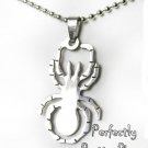 Mens Womens Stainless Steel Spider Arachnid Cutout Necklace ~ Halloween
