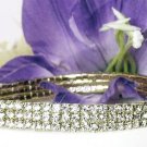 Czech Crystal 3 ROW Ankle Bracelet ANKLET ~ WEDDING ~