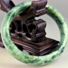 Green Blend Diopside 'Lantian Jade' 17mm Bangle Bracelet   61mm dia 2-3/8"