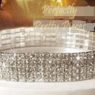 Clear Czech Crystal 4 ROW Ankle Bracelet Anklet ~Wedding~Prom