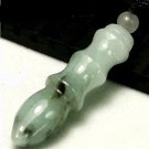 Green Jadeite Paintbrush Writing Make Up Brush Adjust Necklace    HEARTS DESIRE