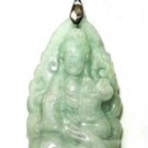 Chinese Zodiac KwanYin Rabbit Jadeite Necklace  Years 1939-51-63-75-87-99