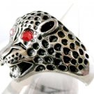 Mens Stainless Steel Leopard Cat Ring  Womens Index Thumb
