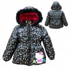 Hello Kitty Winter Warm Hooded Duck Down Coat Black