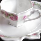 rose China Germany Set Cup Desert Plate antique collectible estate find~