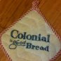 Colonial is good Bread potholder vtg retro red white blue double side print