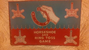knickerbocker plastic co glendale ca. horseshoe and ring toss vintage game set