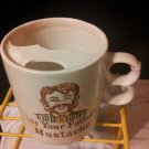 Vintage Shaving Barber Mug Men pictorial Japan SRG WHITE porcelain gold trim
