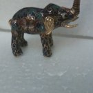 GOLD & BLue CLOISONne ELEPHANT miniature