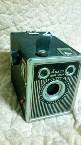 Ansco vintage camera Shur Shot Art deco style