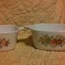 Vtg Corning Ware SPICE OF LIFE glass Pans 2 3/4 Cup P-43-B 2 pc Lot