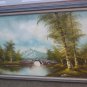 vintage oil painting large vintage frame landscape art 56  x 32